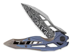 Best WE Knife Arrakis Damascus Blue