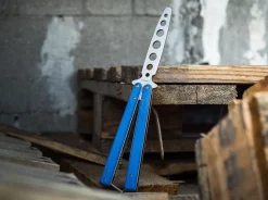 Clearance Böker Plus Bhq Balisong Trainer Blue