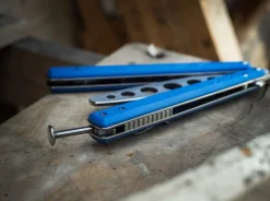 Clearance Böker Plus Bhq Balisong Trainer Blue