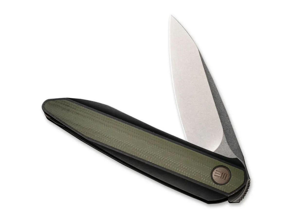 Best WE Knife Black Void Opus G10 Green