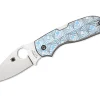 Hot Spyderco Chaparral Stepped Titanium Blue