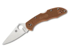 Spyderco Delica 4 Lightweight Flat Ground Brown