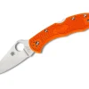 Outlet Spyderco Delica 4 Lightweight Flat Ground Orange