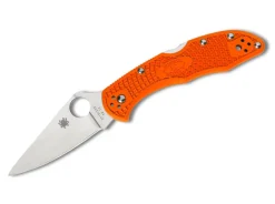 Outlet Spyderco Delica 4 Lightweight Flat Ground Orange