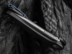 WE Knife Elementum Damascus Titanium Black