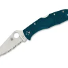 Outlet Spyderco Endela Lightweight K390 Serrated Blue