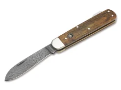 Hot Böker Manufaktur Solingen Hunters Knife Mono Damascus Curly Birch Brown