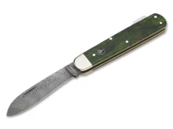 Böker Manufaktur Solingen Hunters Knife Mono Damascus Curly Birch Green