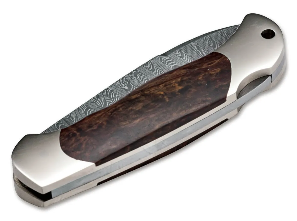 Sale Böker Manufaktur Solingen Junior Scout Spearpoint Curly Birch Damascus