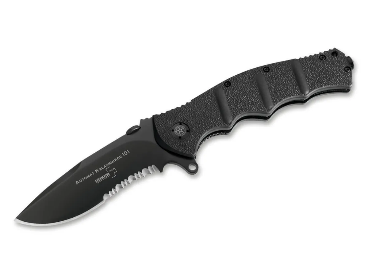 New Böker Plus Kal-101 Black Serrated