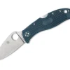 New Spyderco Leafjumper K390 Frn Blue Plainedge