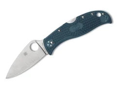 New Spyderco Leafjumper K390 Frn Blue Plainedge