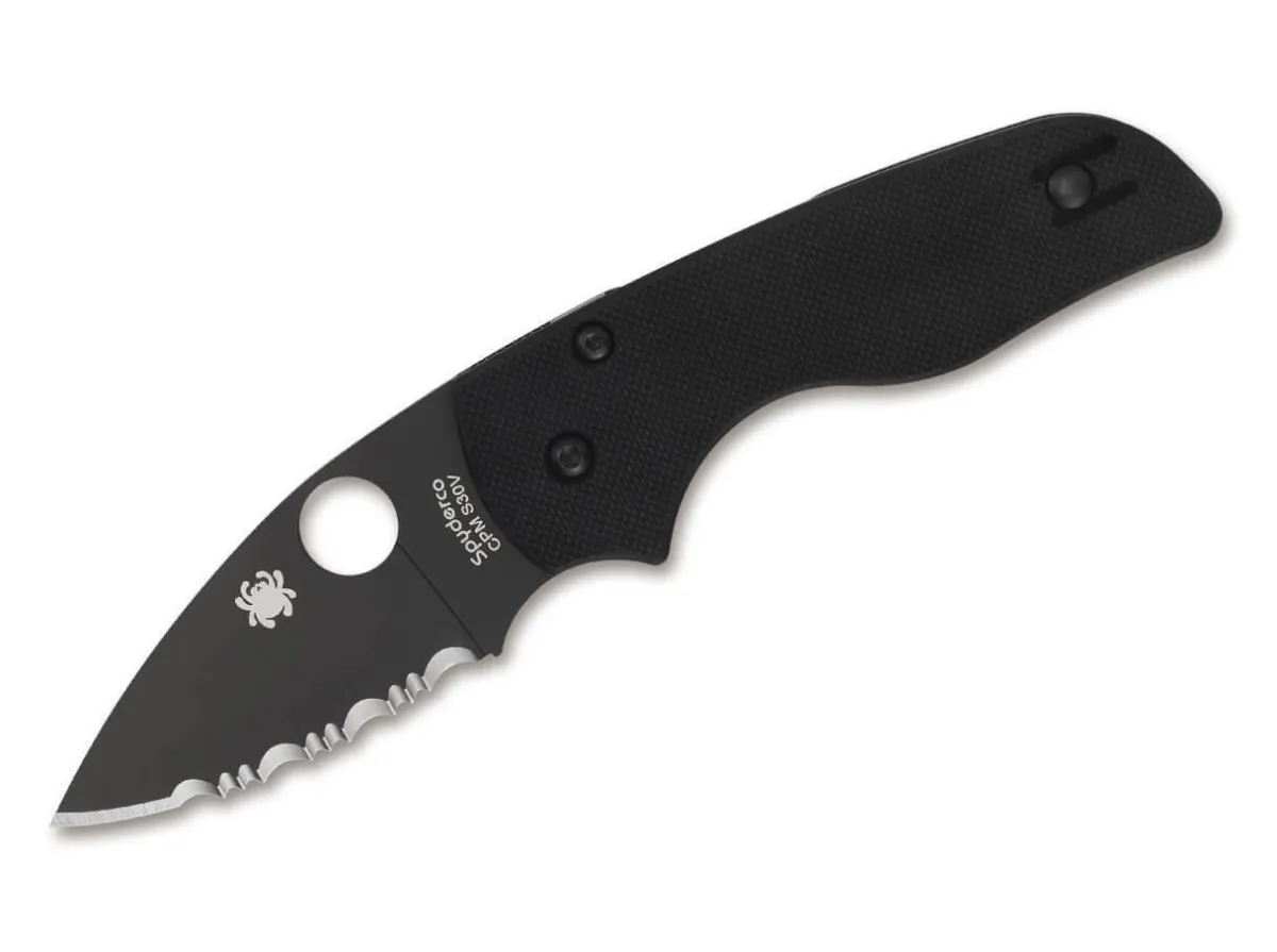 Clearance Spyderco Lil' Native Black Serrated