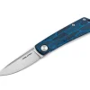 Best Real Steel Luna Damascus G10 Sky Blue Boker Exclusive