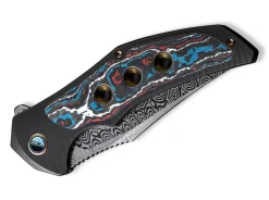 Sale WE Knife Magnetron Black Nebula Fat Carbon Damascus