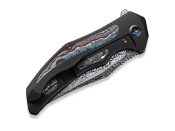 Sale WE Knife Magnetron Black Nebula Fat Carbon Damascus