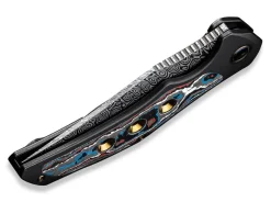 Sale WE Knife Magnetron Black Nebula Fat Carbon Damascus