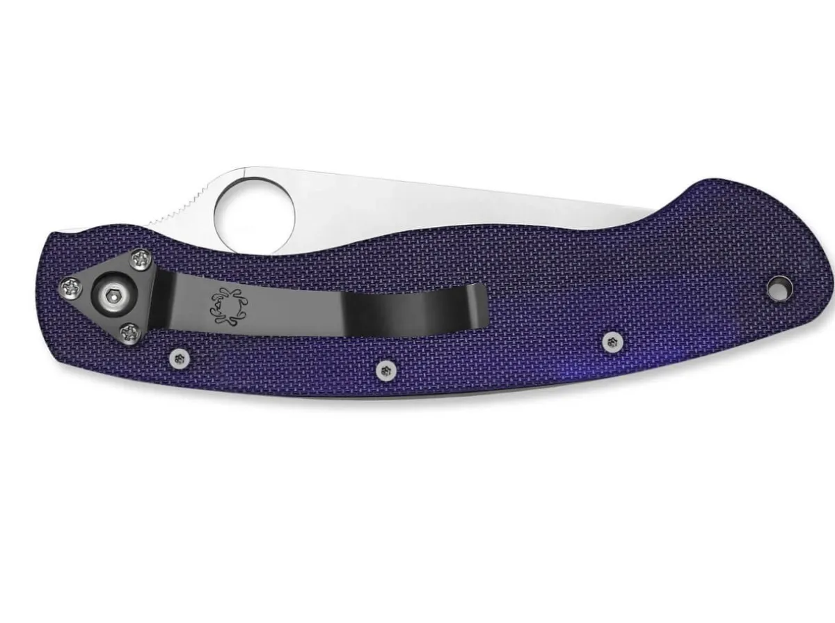 Clearance Spyderco Military G10 Dark Blue