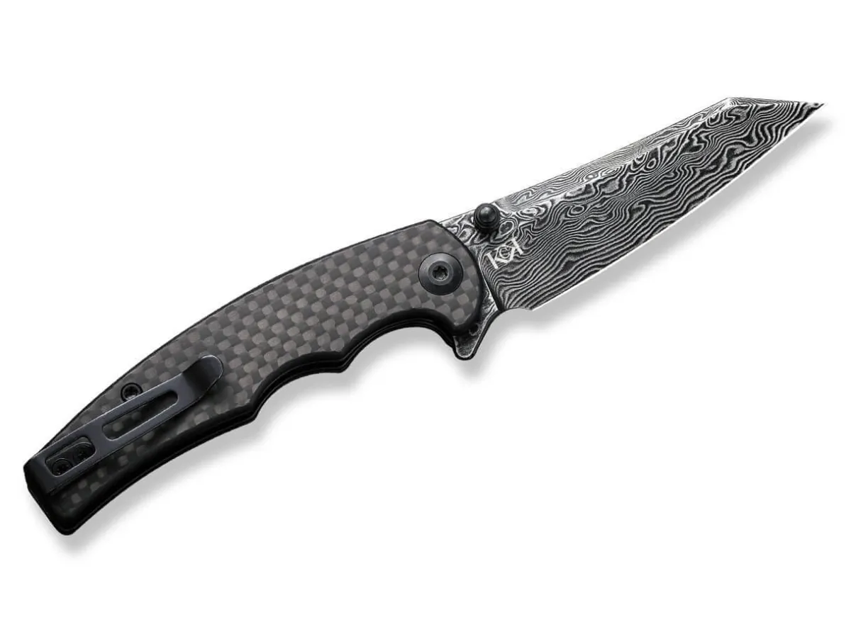 Best CIVIVI P87 Twill Carbon Damascus