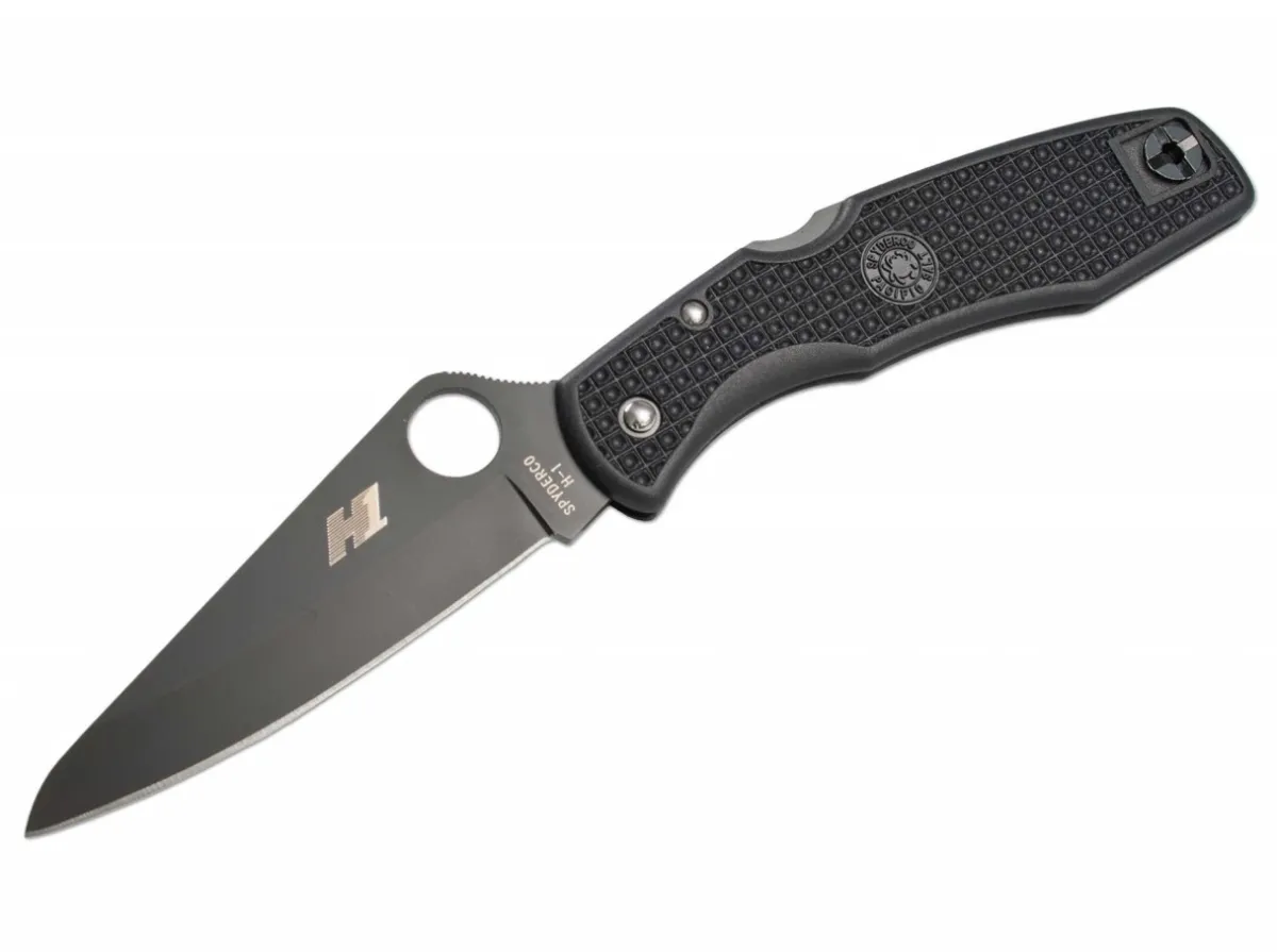 Clearance Spyderco Pacific Salt Black Plain