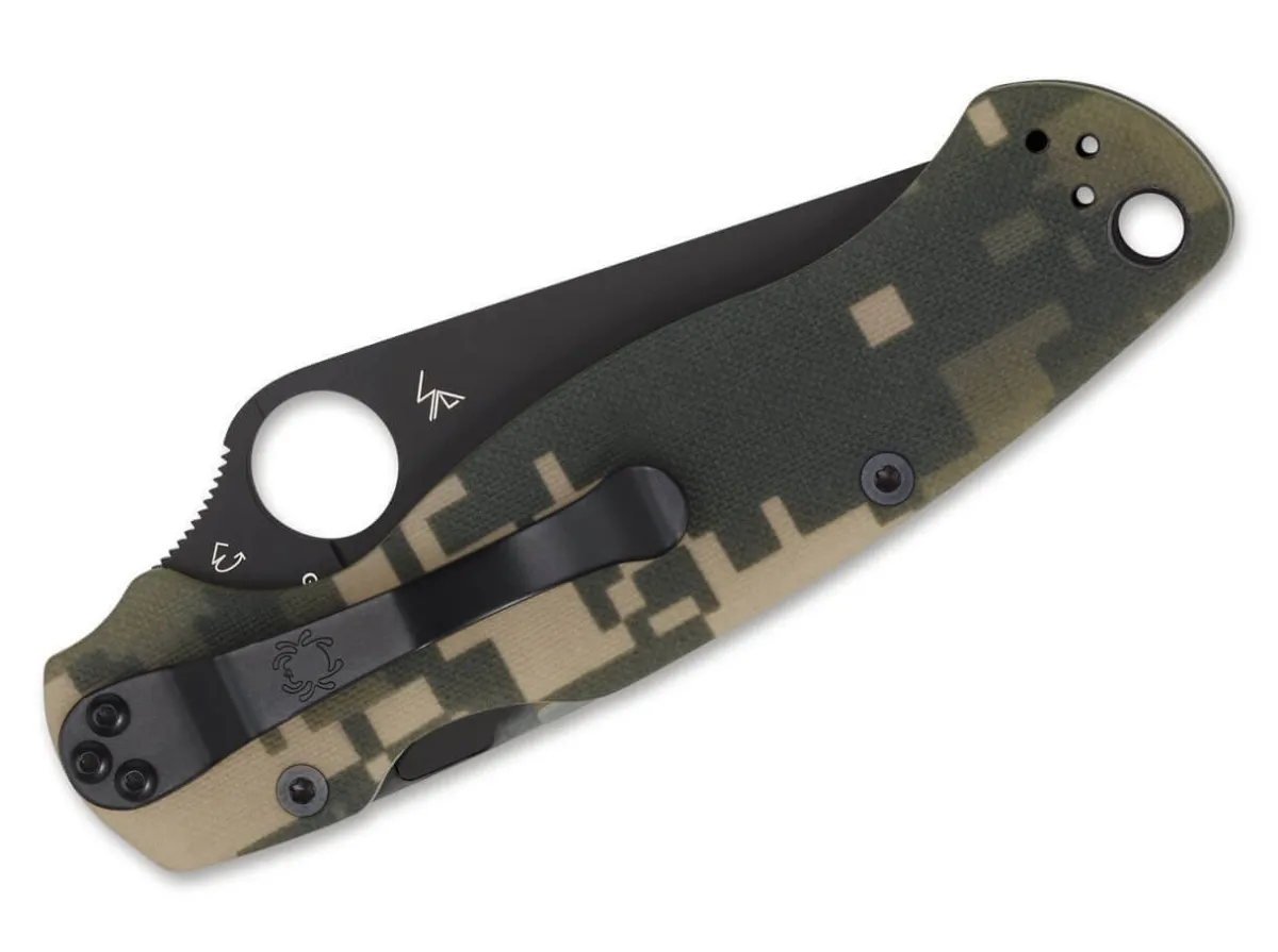 Clearance Spyderco Para-Military 2 Digital Camo G10 Black