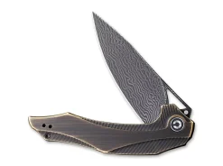 CIVIVI Plethiros Black Brass Damascus
