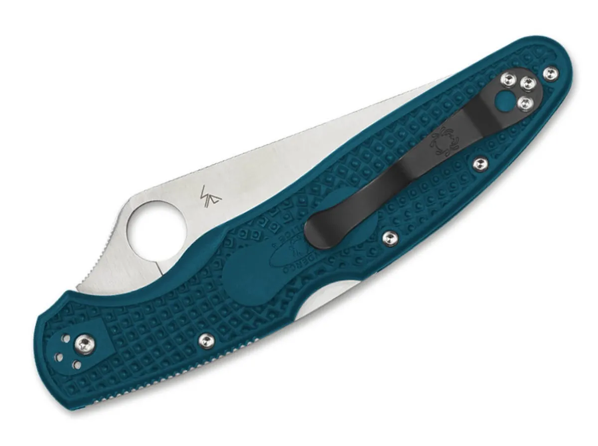 Outlet Spyderco Police 4 Lightweight K390 Spyderedge Blue