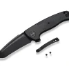New WE Knife Press Check Titanium G10 All Black Tanto