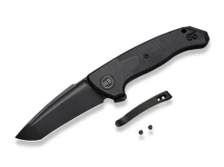 New WE Knife Press Check Titanium G10 All Black Tanto