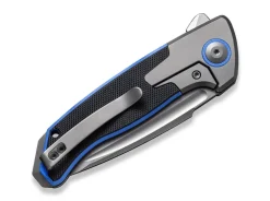 Outlet WE Knife Press Check Titanium G10 Black Blue Tanto