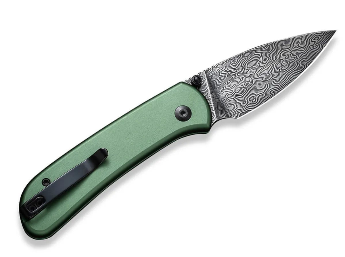 CIVIVI Qubit Aluminum Green Damascus