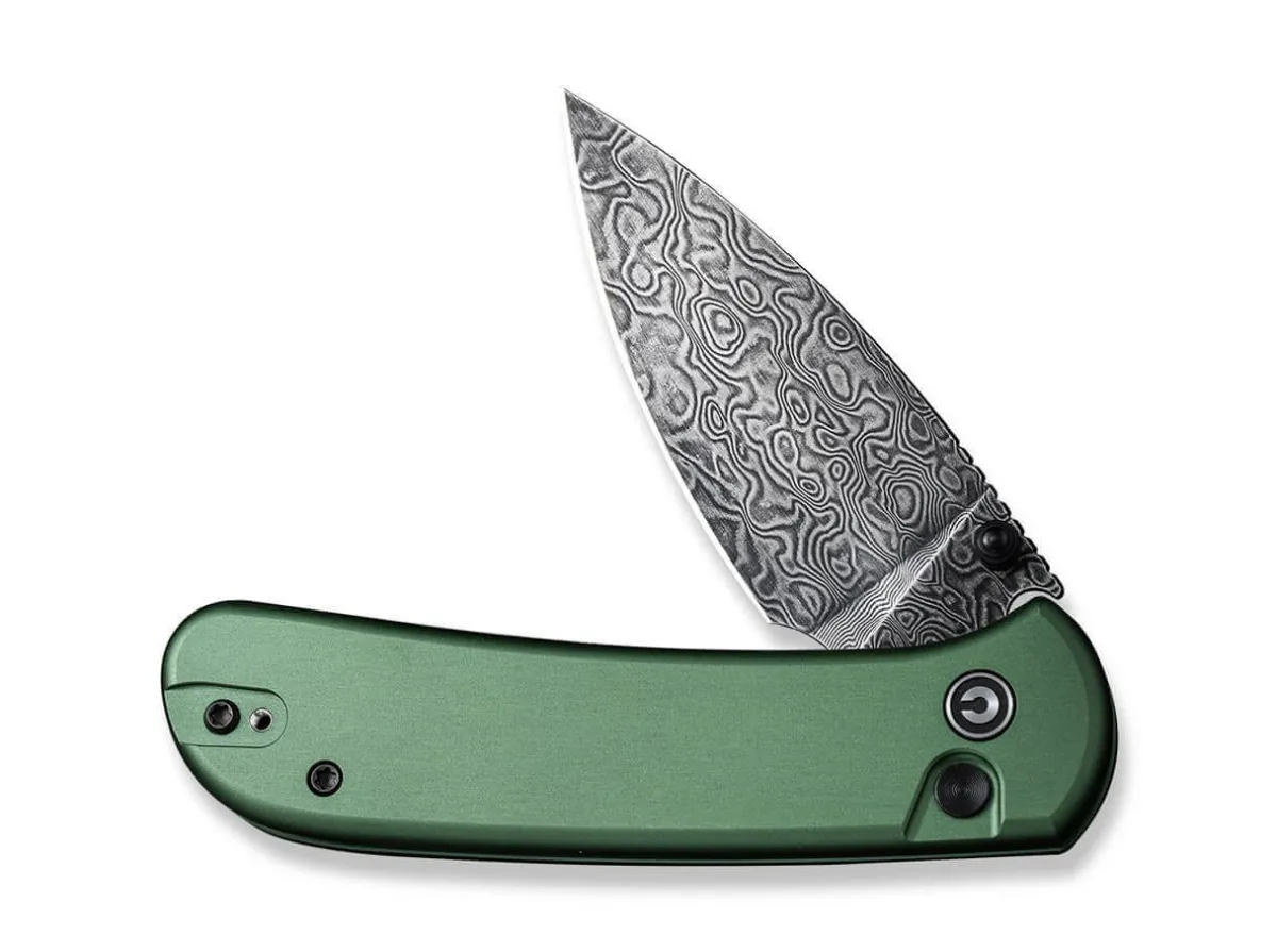 CIVIVI Qubit Aluminum Green Damascus
