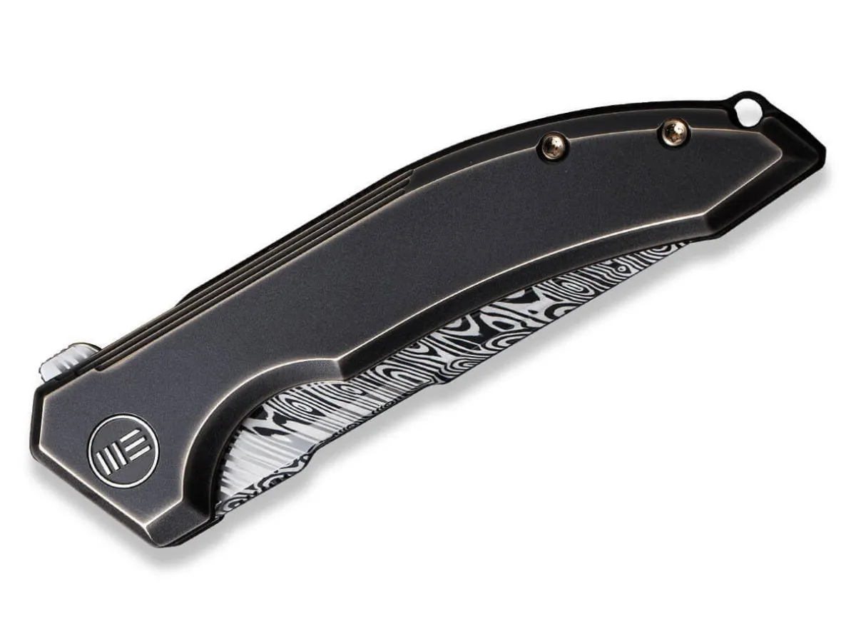 Clearance WE Knife Quixotic Titanium Bronze Damascus