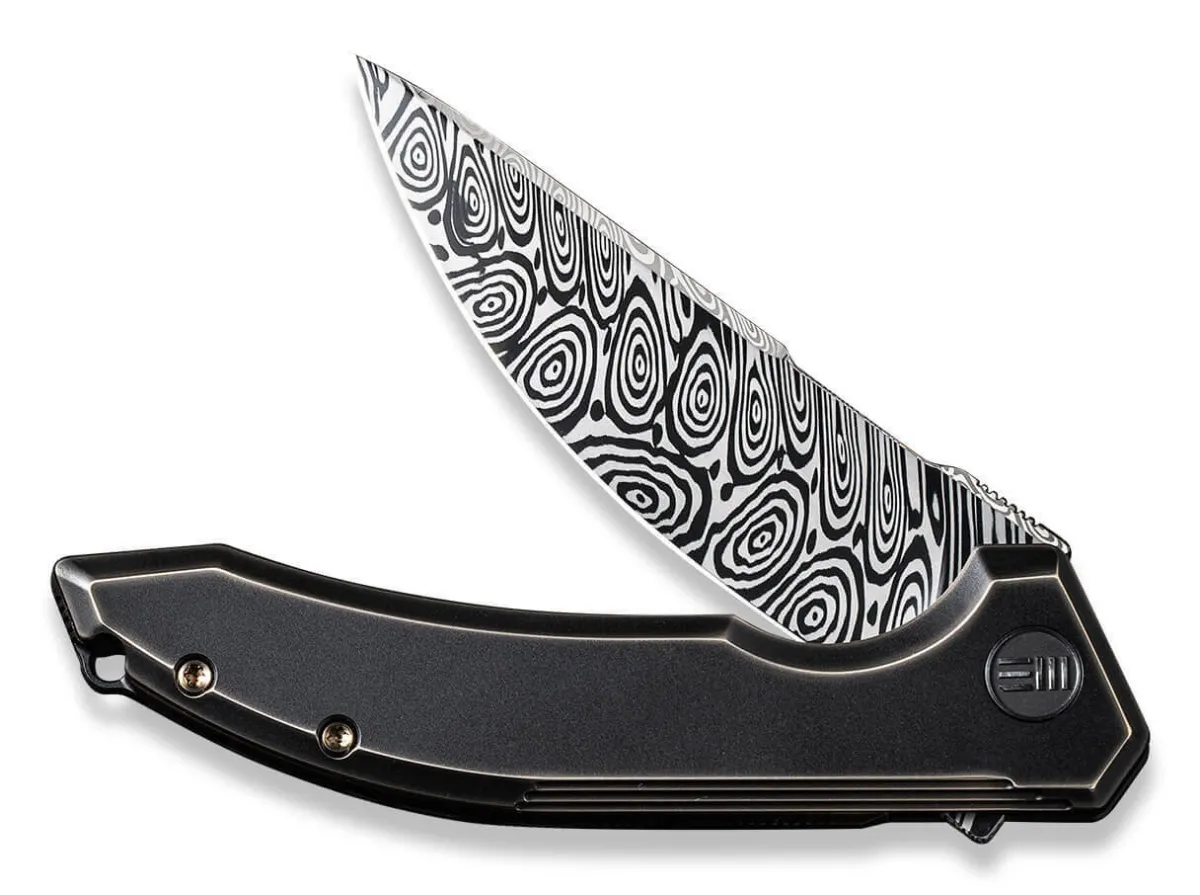 Clearance WE Knife Quixotic Titanium Bronze Damascus