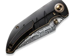 Sale WE Knife Riff-Raff Bronze & Black Titanium Damascus