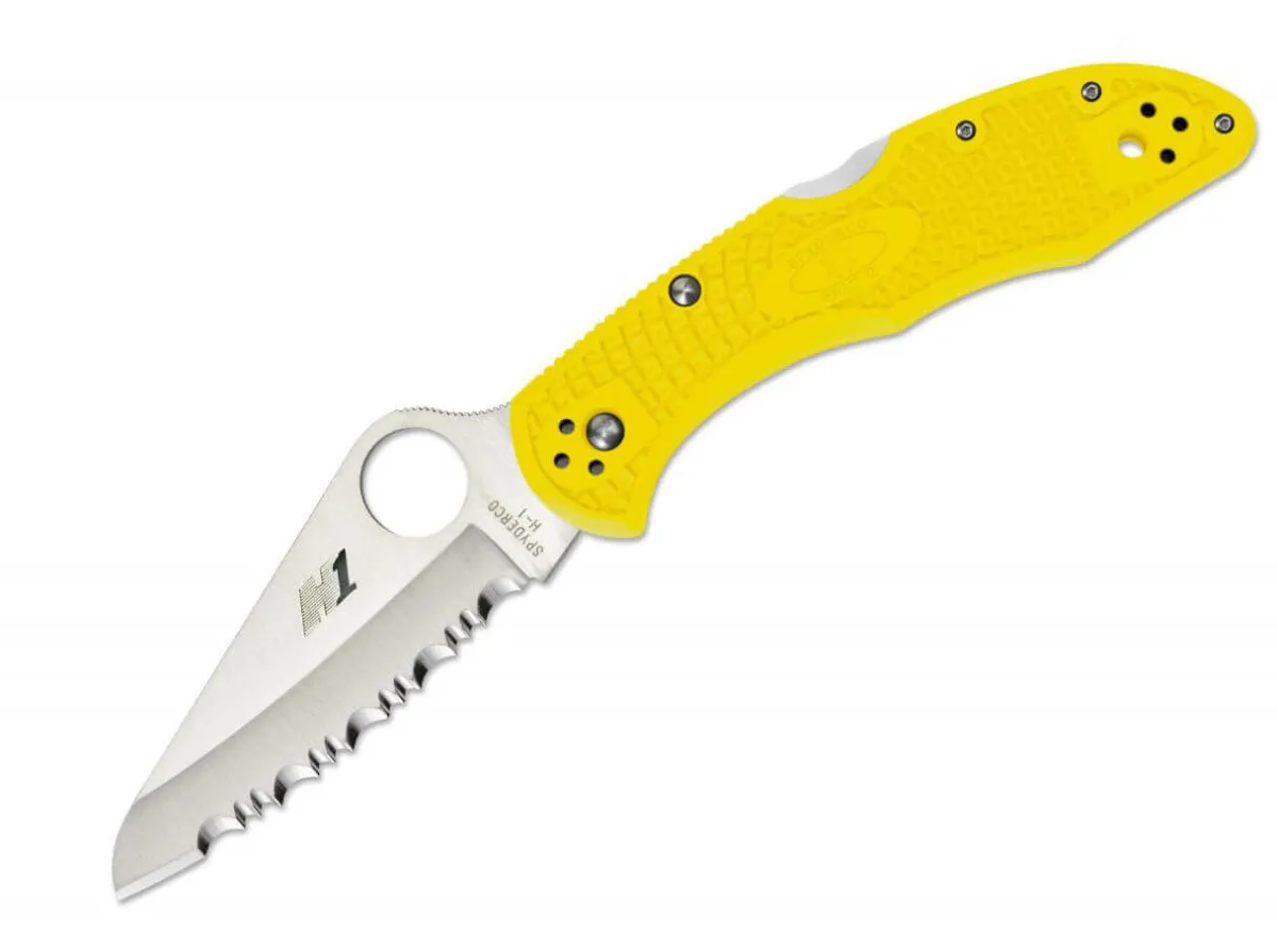 Clearance Spyderco Salt 2 Yellow Serrated