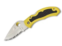 Clearance Spyderco Snap-It Salt Lightweight Yellow Serrated