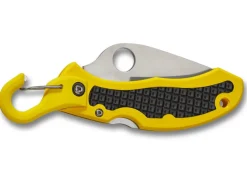 Clearance Spyderco Snap-It Salt Lightweight Yellow Serrated