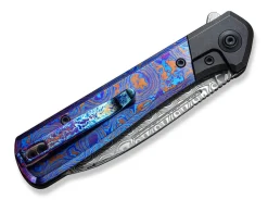 WE Knife Soothsayer Damascus Purple Timascus
