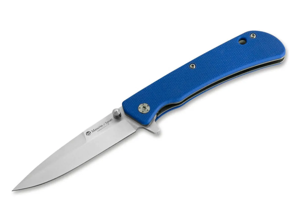 Hot Maserin Sport Knife Spearpoint Slim G10 Blue