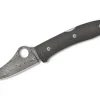 New Spyderco Spyopera Carbon Fiber Damasteel Sprint Run Plainedge