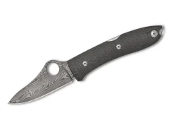 New Spyderco Spyopera Carbon Fiber Damasteel Sprint Run Plainedge