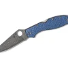 Spyderco Strech 2Xl Blue Nishijin Glass Fiber Damascus Sprint Run