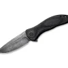 Best CIVIVI Synergy3 Black G10 Twill Carbon Damascus