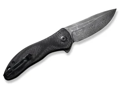 Best CIVIVI Synergy3 Black G10 Twill Carbon Damascus