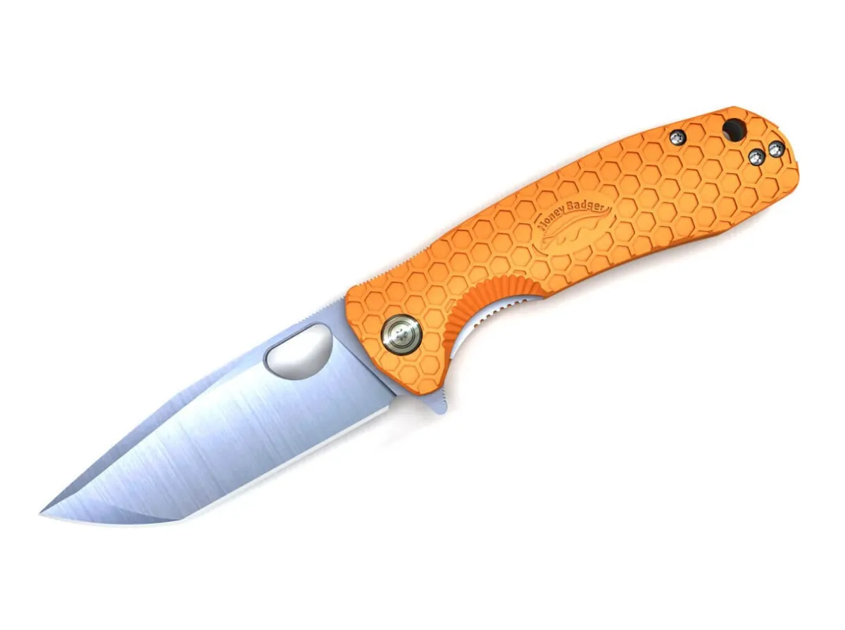 Clearance Honey Badger Tanto Flipper Medium Orange