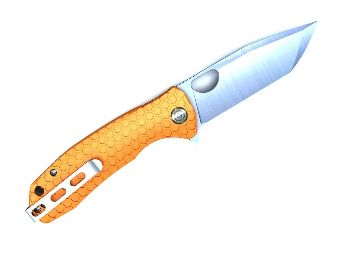 Clearance Honey Badger Tanto Flipper Medium Orange