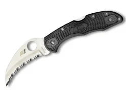 New Spyderco Tasman Salt 2 Lightweight Black H1 Serrated