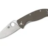 New Spyderco Tenacious Cpm M4 G10 Brown Plainedge