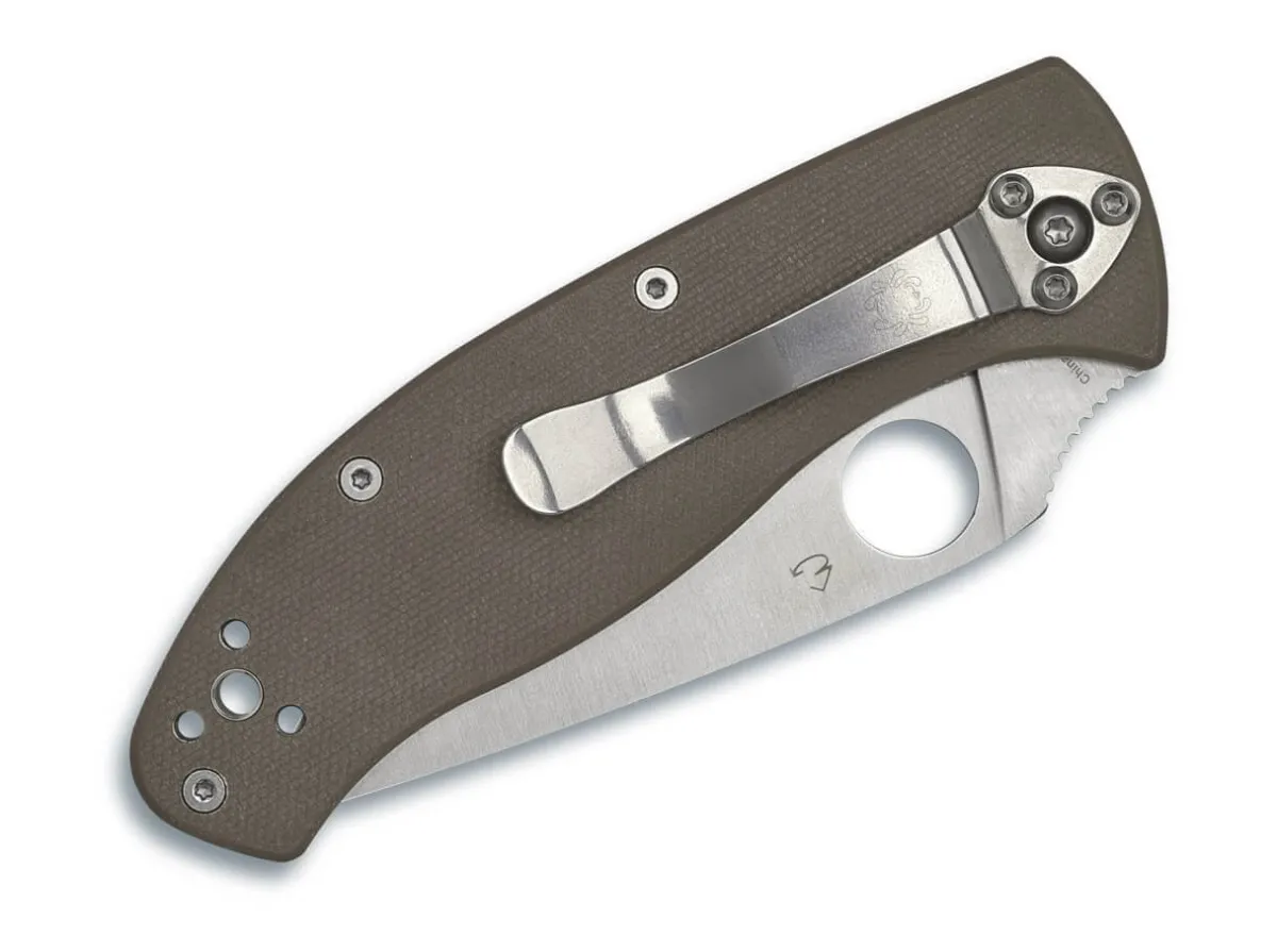 New Spyderco Tenacious Cpm M4 G10 Brown Plainedge